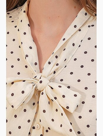 Camicia in popeline a pois bdart