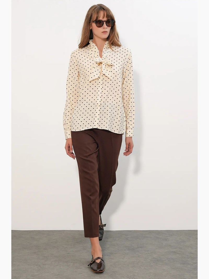 Camicia in popeline a pois bdart Crema - Kiabi