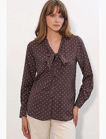 Camicia in popeline a pois bdart