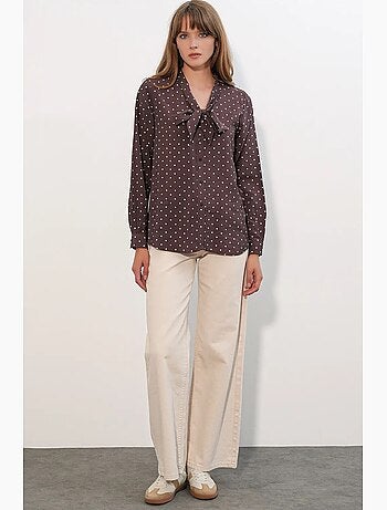 Camicia in popeline a pois bdart