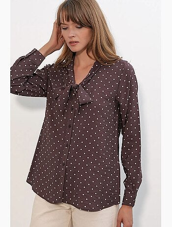 Camicia in popeline a pois bdart