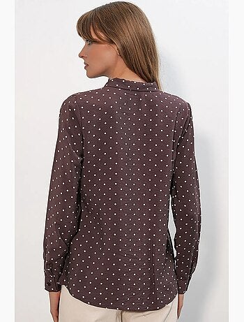 Camicia in popeline a pois bdart