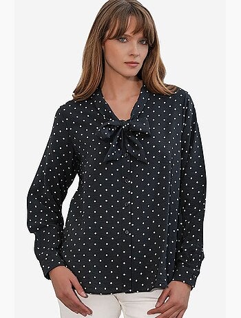 Camicia in popeline a pois bdart