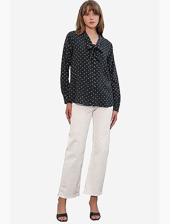 Camicia in popeline a pois bdart