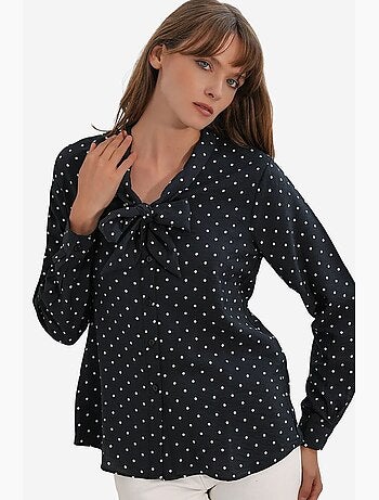 Camicia in popeline a pois bdart