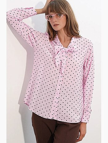 Camicia in popeline a pois bdart