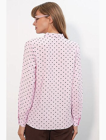 Camicia in popeline a pois bdart