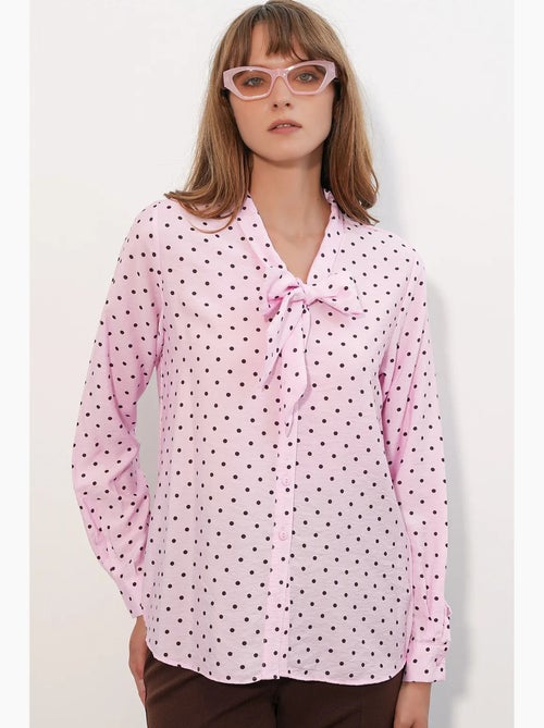 Camicia in popeline a pois bdart - Kiabi Camicia in popeline a pois bdart - Kiabi