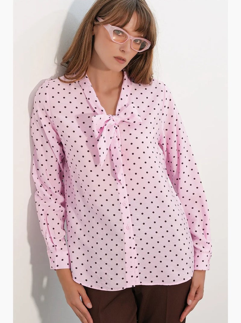 Camicia in popeline a pois bdart Rosa - Kiabi