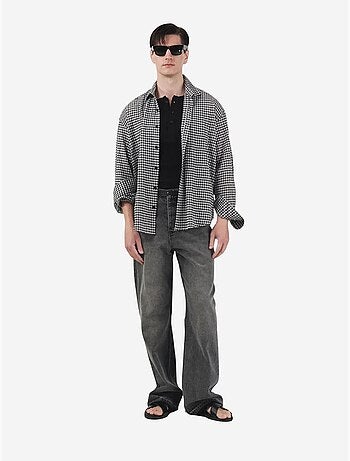Camicia in popeline a quadri da uomo giesto