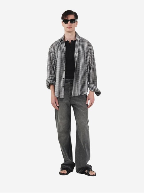 Camicia in popeline a quadri da uomo giesto - Kiabi Camicia in popeline a quadri da uomo giesto - Kiabi