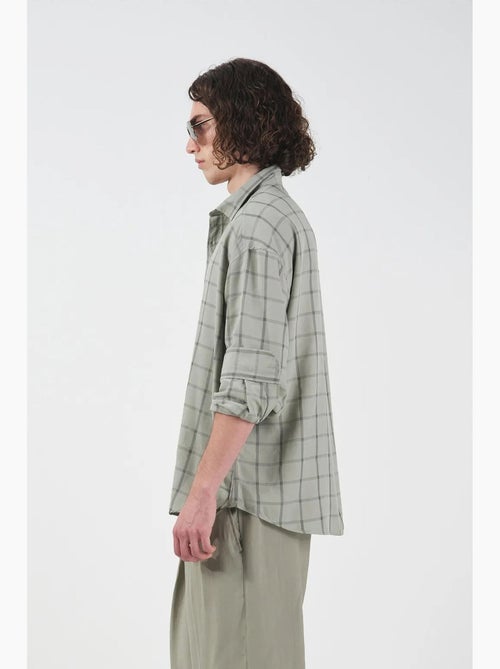 Camicia in popeline a quadri oversize giesto - Kiabi Camicia in popeline a quadri oversize giesto - Kiabi