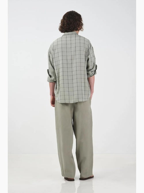 Camicia in popeline a quadri oversize giesto - Kiabi Camicia in popeline a quadri oversize giesto - Kiabi