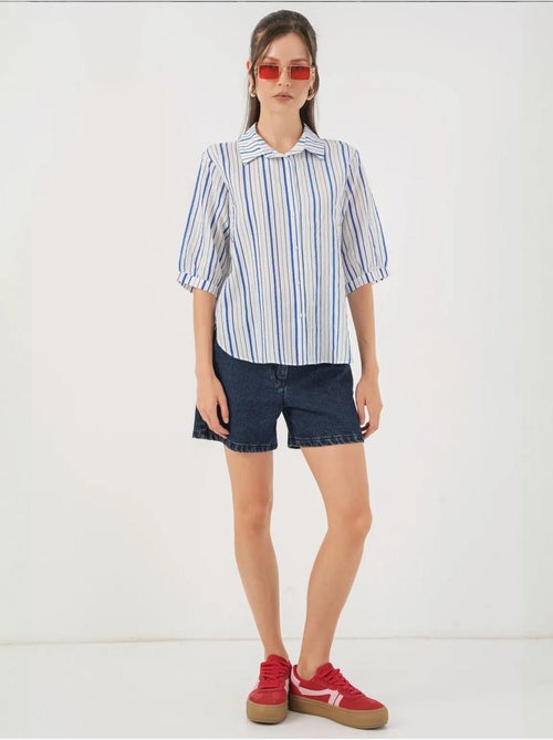Camicia in popeline a righe bdart - Kiabi Camicia in popeline a righe bdart - Kiabi