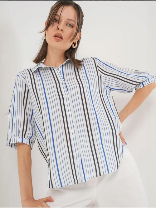 Camicia in popeline a righe bdart - Kiabi