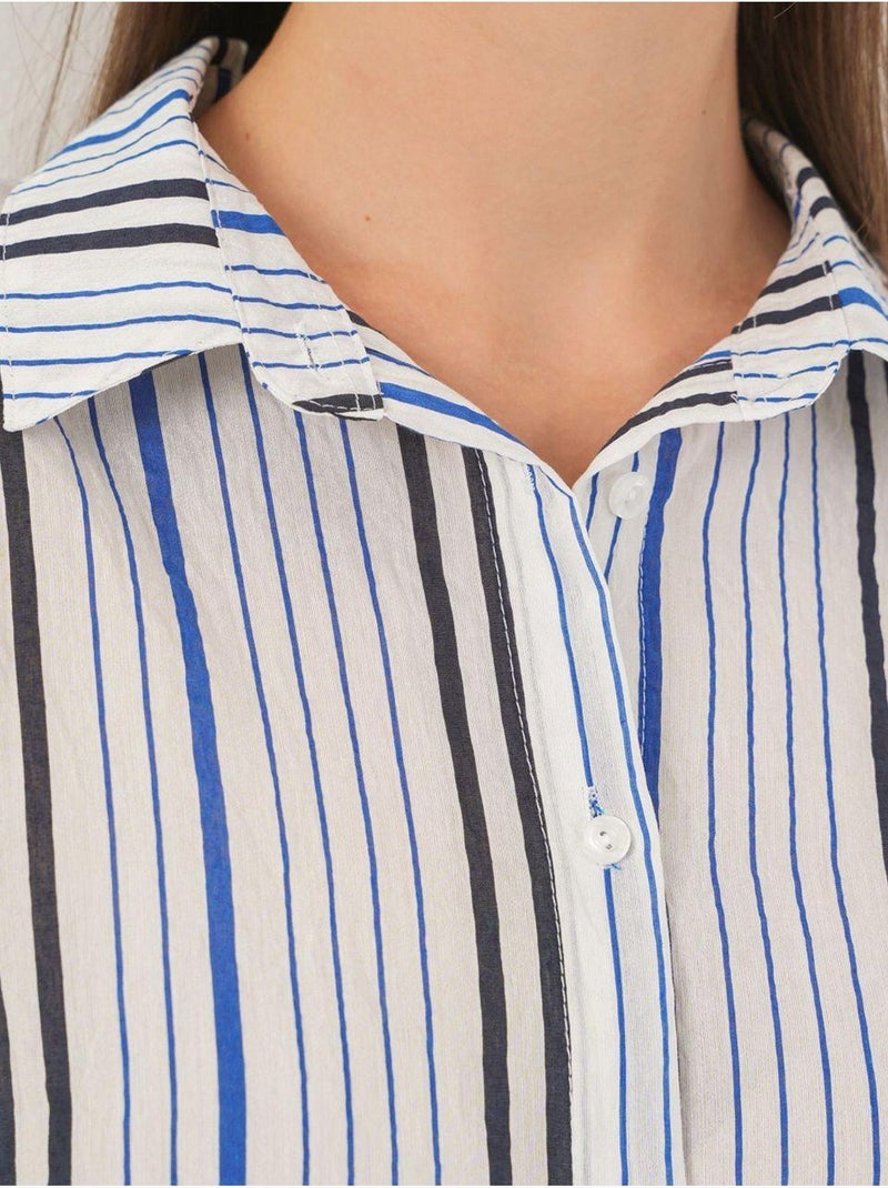 Camicia in popeline a righe bdart Blu marino - Kiabi