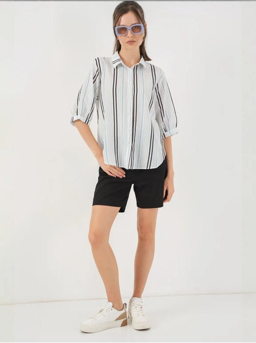Camicia in popeline a righe bdart - Kiabi Camicia in popeline a righe bdart - Kiabi