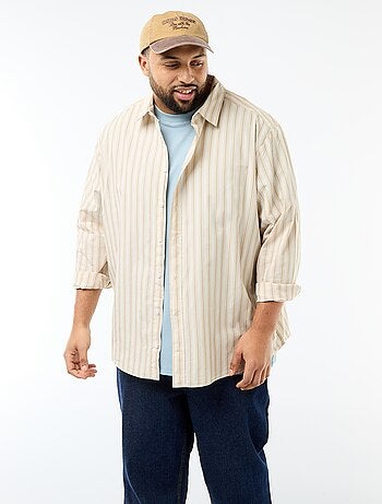 Camicia in popeline a righe