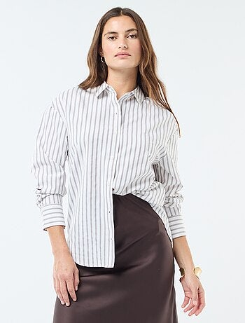 Camicia in popeline tinta unita