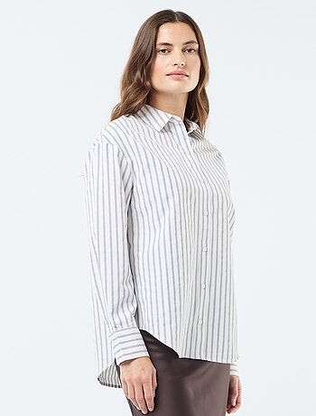 Camicia in popeline tinta unita