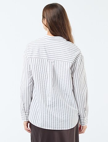Camicia in popeline tinta unita