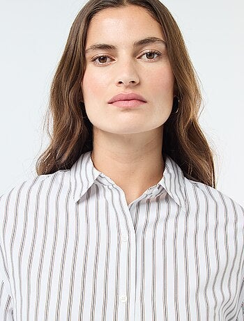 Camicia in popeline tinta unita