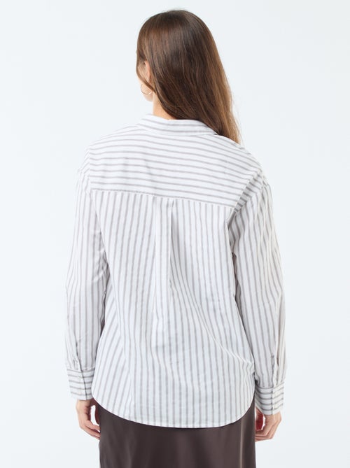 Camicia in popeline a righe - Kiabi
