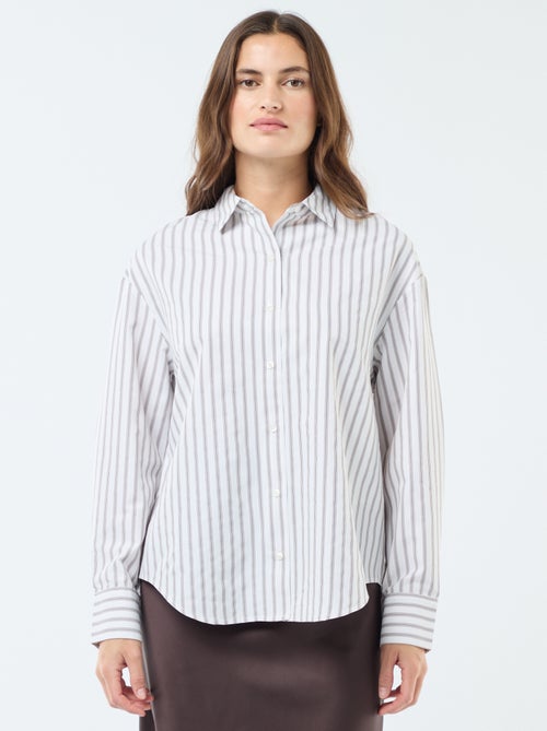 Camicia in popeline a righe - Kiabi
