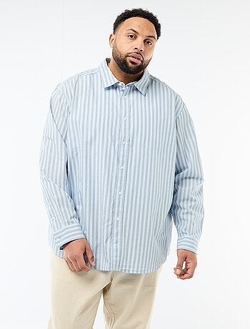 Camicia in popeline a righe