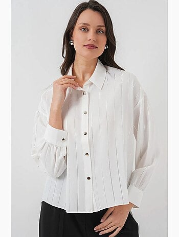 Camicia in popeline a righe dalla vestibilità morbida con chiusura a bottoni bdart