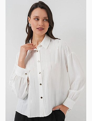 Camicia in popeline a righe dalla vestibilità morbida con chiusura a bottoni bdart