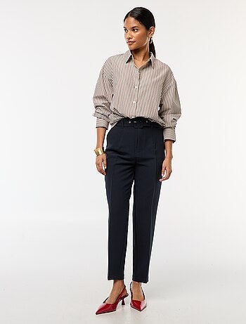 Camicia in popeline tinta unita