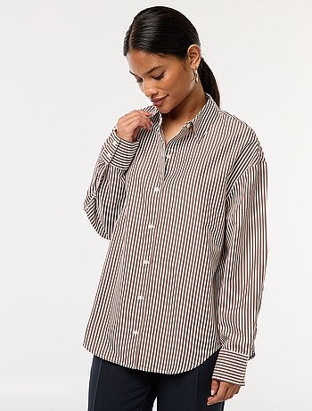 Camicia in popeline tinta unita
