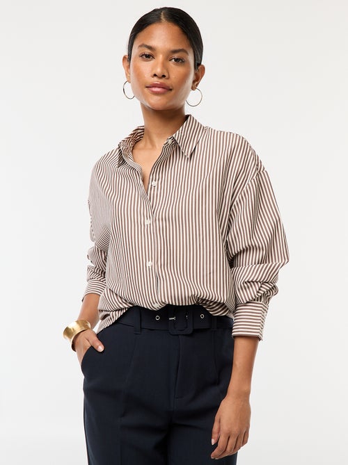 Camicia in popeline a righe - Kiabi