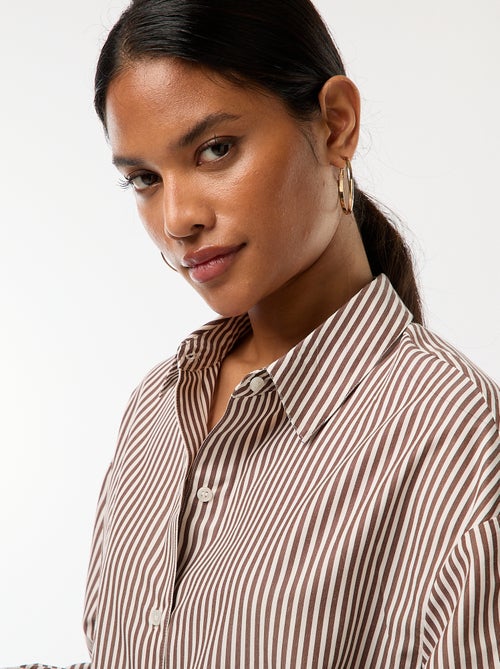 Camicia in popeline a righe - Kiabi