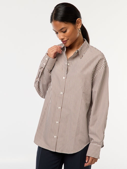Camicia in popeline a righe - Kiabi