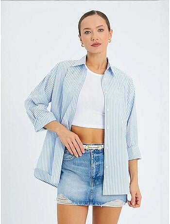 Camicia in popeline a righe mixray