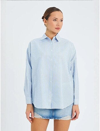 Camicia in popeline a righe mixray