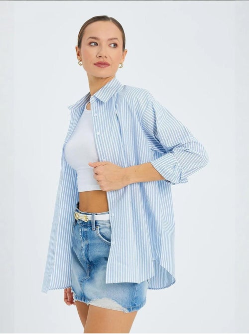 Camicia in popeline a righe mixray - Kiabi Camicia in popeline a righe mixray - Kiabi
