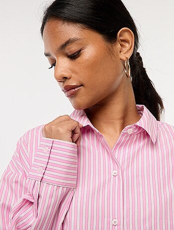 Camicia in popeline tinta unita