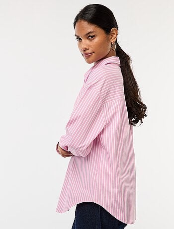 Camicia in popeline tinta unita