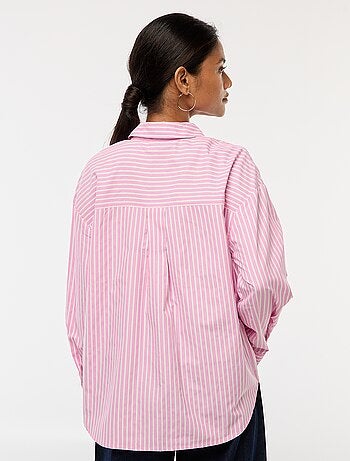 Camicia in popeline tinta unita