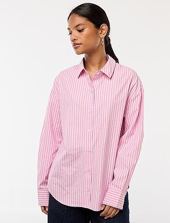 Camicia in popeline tinta unita