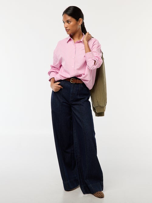 Camicia in popeline a righe - Kiabi