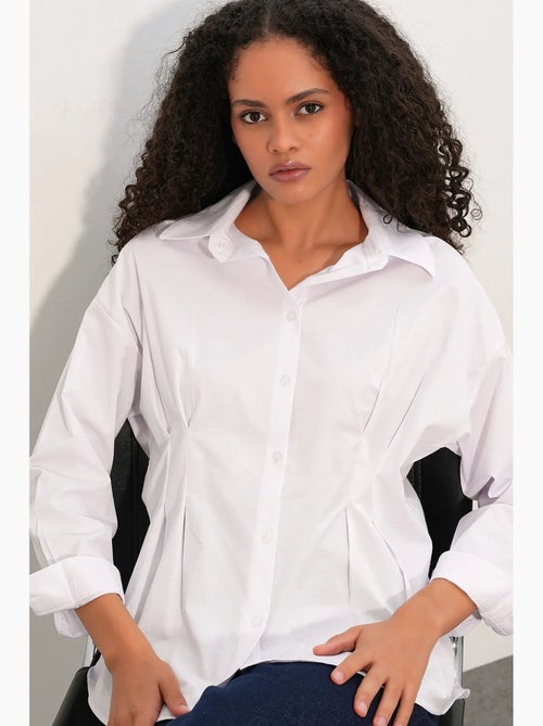 Camicia in popeline aderente con abbottonatura frontale bdart - Kiabi