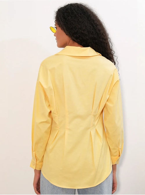 Camicia in popeline aderente con abbottonatura frontale bdart - Kiabi Camicia in popeline aderente con abbottonatura frontale bdart - Kiabi