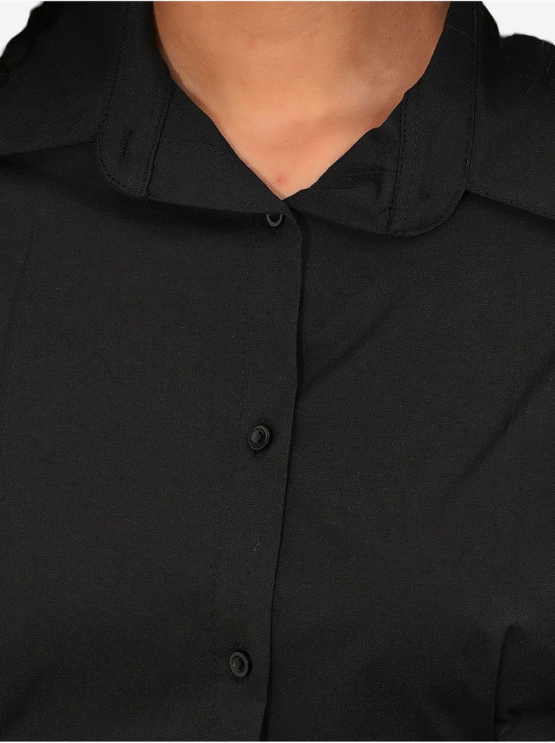 Camicia in popeline aderente con abbottonatura frontale bdart Nero - Kiabi
