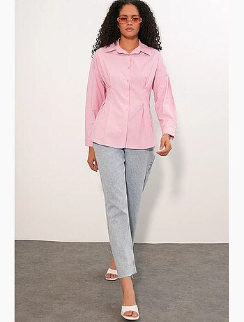 Camicia in popeline aderente con abbottonatura frontale bdart