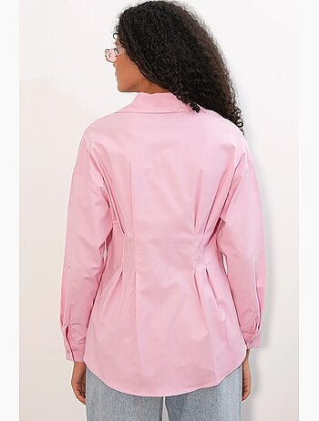 Camicia in popeline aderente con abbottonatura frontale bdart