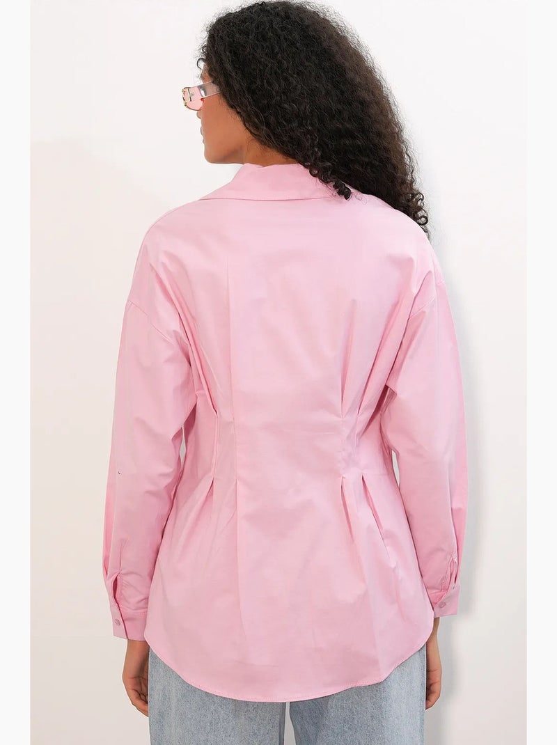 Camicia in popeline aderente con abbottonatura frontale bdart Rosa - Kiabi